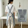 Omyvatelná džínová zástěra v pase pro kuchyň, baristu, nehtové umění, Unisex pracovní oděv - Přizpůsobitelný japonský korejský styl
