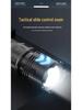 High Power White Laser Zoom Flashlight for Long-Range Outdoor Use with Rechargeable Display