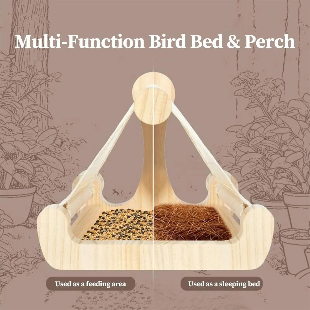 Bite Resistant Parrot Sleeping Swing Hanging Bird Feeding Station Ventilation Parrot House  Garden