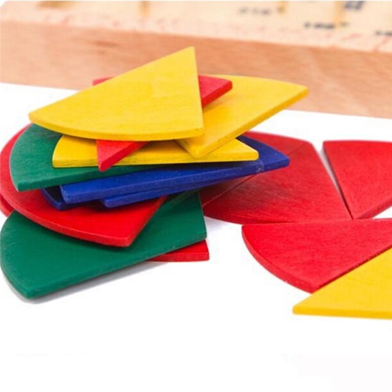 Baby Toys Circular Mathematics Fraction Division Teaching Montessori Board Wooden Toys Child Educati