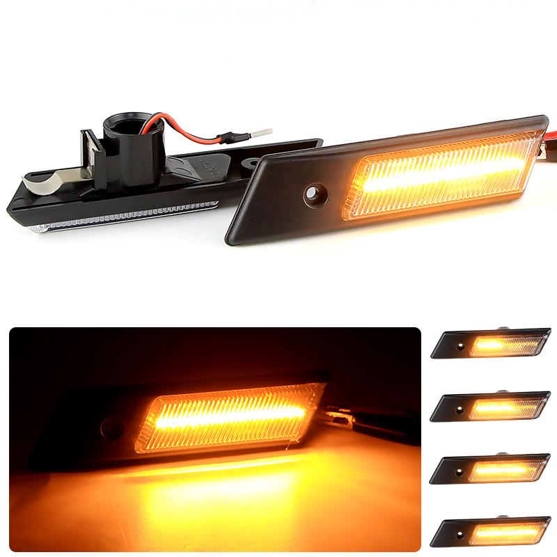 for BMW 3 Series E36 M3 318is/325is 92-96 5-Series E34 88-95 7-Series E32 86-94 Dynamic LED Side Marker Signal Lights Turn Lamp