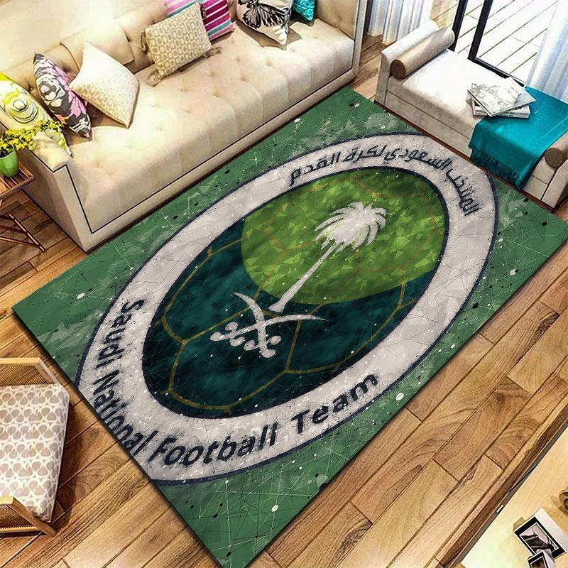 Saudi Arabia National Football Team Carpet Rug for Living Room Bedroom Home Sofa Decoration,Kids play Non-slip Floor Mat