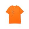 Sportswear Club T Shirts Men's Orange Crew Neck Moderate Straight Fit DJ5374-801
