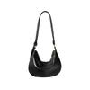 Dumpling Bag, Simple and Large-capacity Spring and Summer Bag, Women's Niche Leather Texture, Casual Soft Leather Messenger Bag, Light