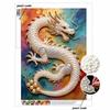 Pearl Art Painting Home Wall Decor Chinese Dragon Pearl Gemstone Painting Picture Crafts Adult/Beginner Gift Creative Home Decor Unframed