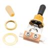 Musiclily 3 Way Metric Toggle Switch Short Type for Les Paul Knob Guitar, Gold/Cream