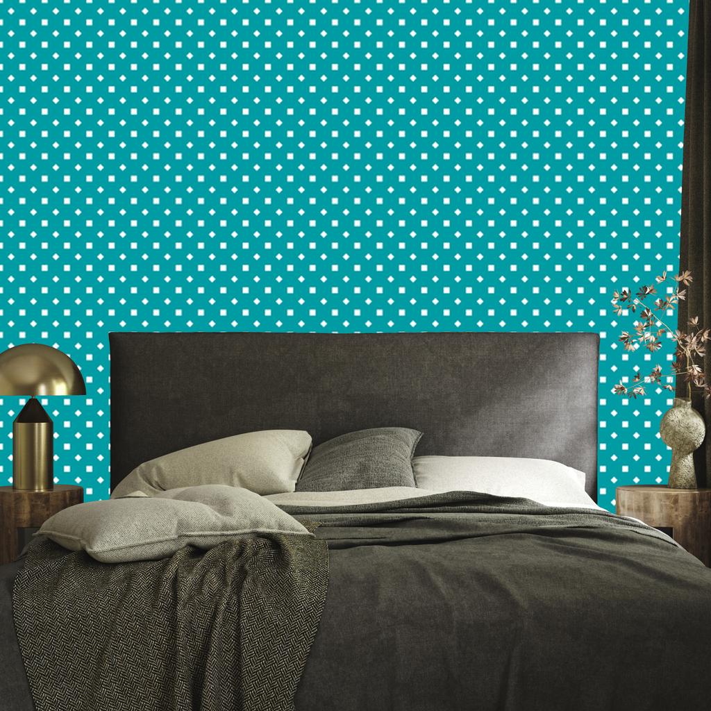 Dots Wallpaper, Fine Detail, Turquoise for Living Room and Bedroom 50x1000
