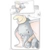 Parure De Lit Pour Bébé Dumbo "Gris"de 100 X 135 Cm + 40 X 60 Cm Nouveau !