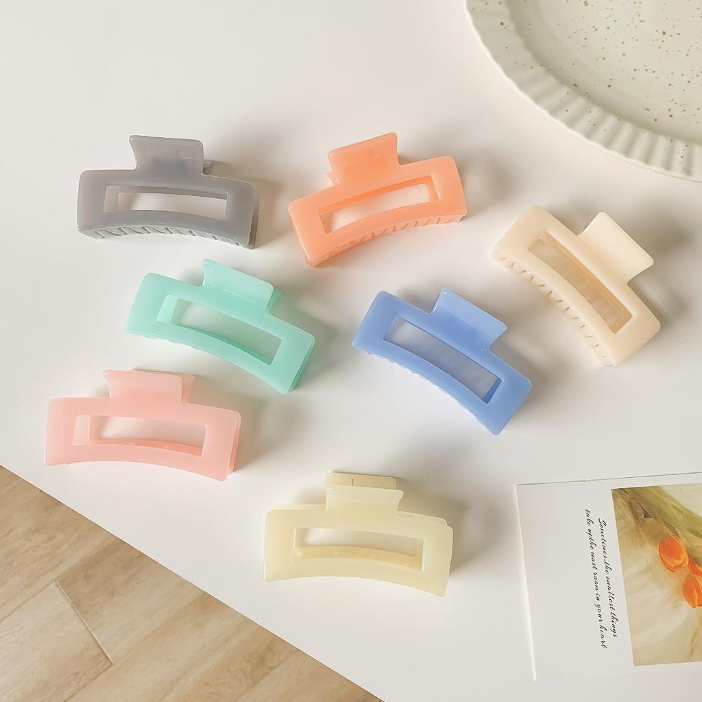 Korean Women Girls Plastic Hair Claws Hair Clips Headwear Large Size Hairpin Crab Barrette Fashion Ornament Hair Accessories