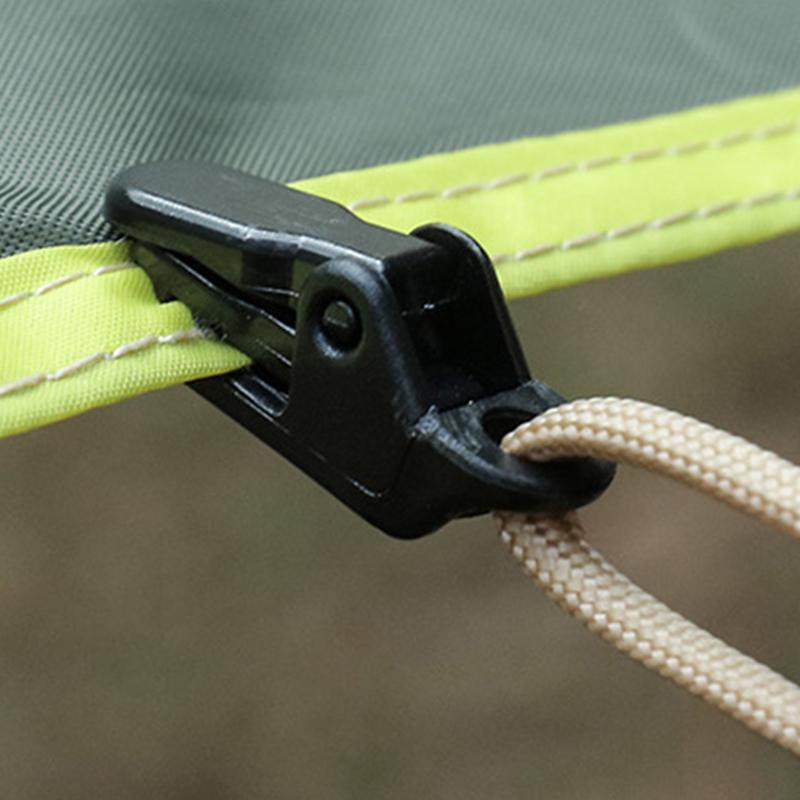 10Pcs Awning Clamp Tarp Clips Snap Hangers Tent Camping Survival Tighten Tool