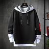Autunno Inverno Maglione da Uomo Tendenza Street Felpa con Cappuccio Maniche Lunghe Gioventù Edizione Coreana Tinta Unita Pullover Abbigliamento da Uomo