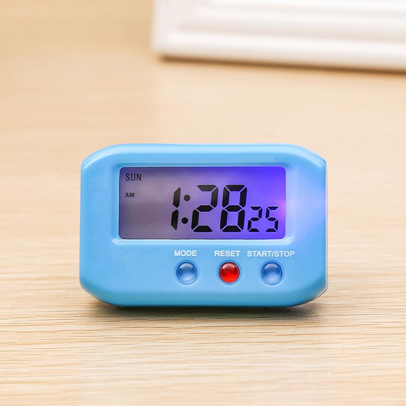 2.7in Small LCD Digital Time & Date Alarm Clock Stop Snooze Night Light Kitchen