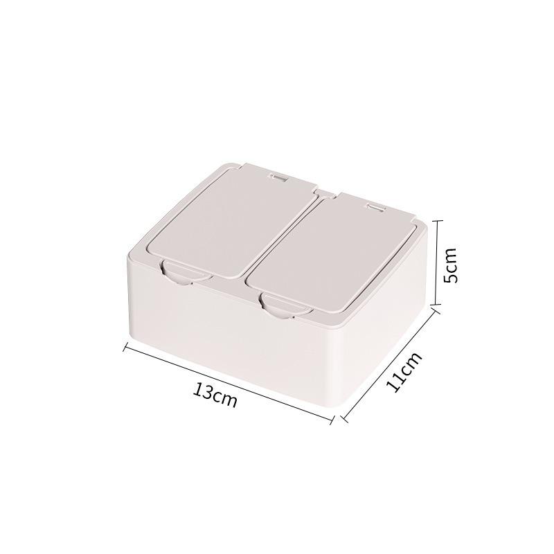Light Luxury Press Type Desktop Storage Box Transparent Acrylic Case Stackable Dustproof Cosmetic Cotton Swab Plastic Organizer