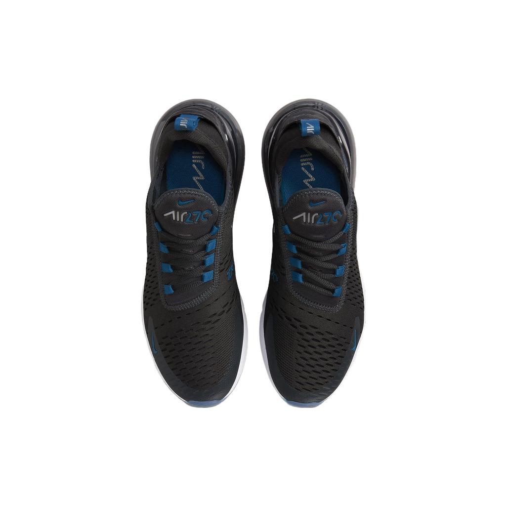 Nike Air Max 270 Anthracite Industrial Blue Men Sneakers Black White Metallic-Silver FV0380-001