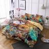 Bohemian Bedding Set Boho Flowers Duvet Cover Exotic Nationality Pillowcases Queen King for Woman Couple Bedroom Decorations
