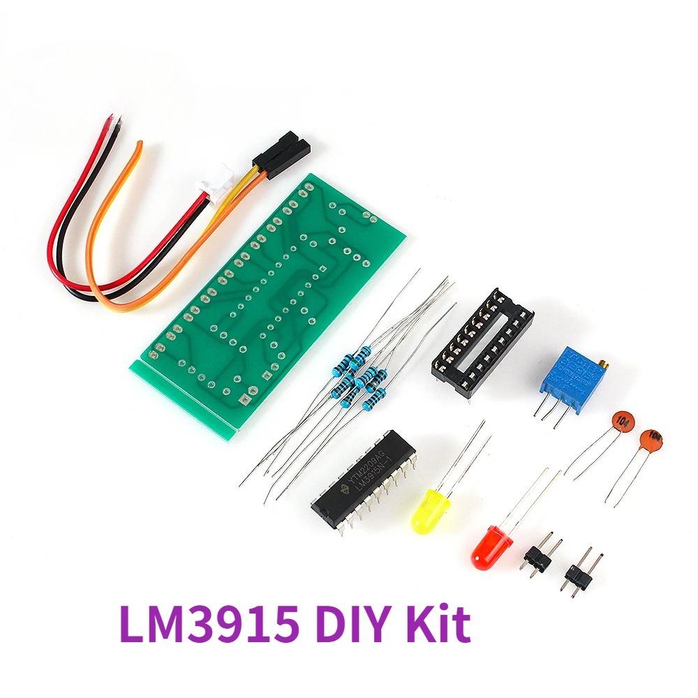 LM3915 10 LED Sound Audio Spectrum Analyzer Level Indicator Kit DIY Electoronics Soldering Practice Set 10 Audio Level Indicator
