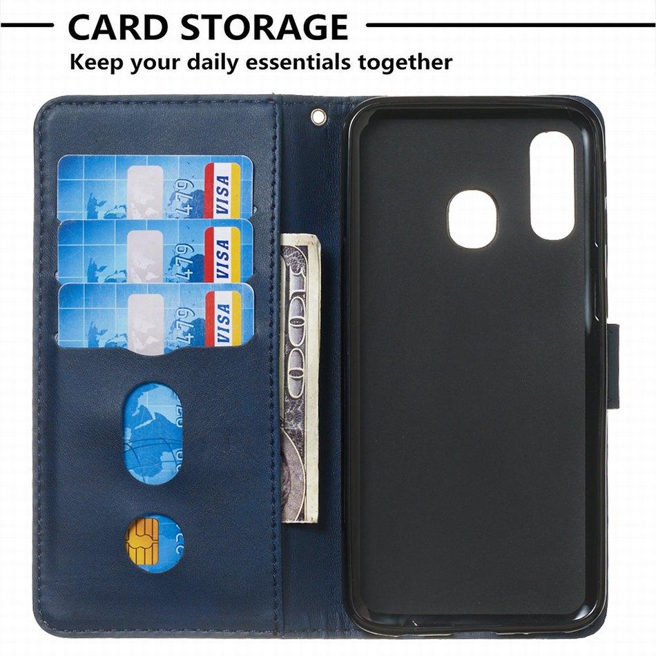 Business Zipper Wallet Case For Samsung Galaxy A02 M02 A02S A12 A22 A32 A42 A52 A72 A82 4G 5G S20 Plus S21 Fe Note 20 Ultra D27H