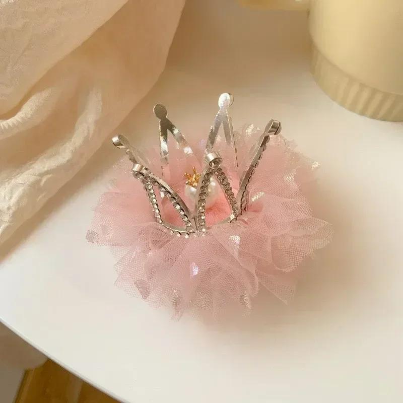 Hot Princess Children Girl Hairpin Sweet Vintage Crown Hair Clip For Kid Girl Birthday Party Decroative Hair Pin Little Girl