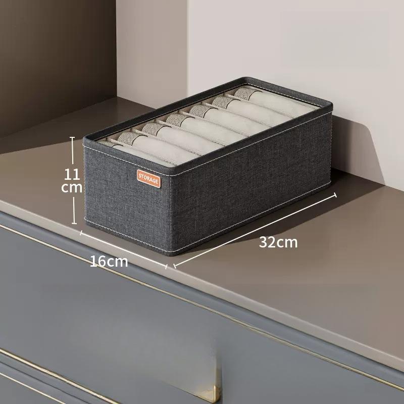Foldable Divided Underwear Storage Box Multi-grid Socks Panties Organizer Japanese Style Drawer Closet Storage Organizer for Household Dorm Tidying