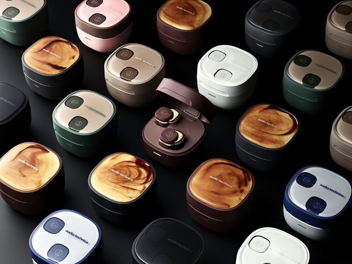 Audio-Technica ATH-SQ1TW2 GY Earphones Bluetooth Macchiato Pattern 20 Hours Multi-point Compatible Charcoal Gray