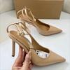 Fashion 2025 Summer Stiletto Modern Sandals for Women High Heels Sexy Ankle Strap Pointed Toe Luxury Brand Party Wedding Bridal Shoes