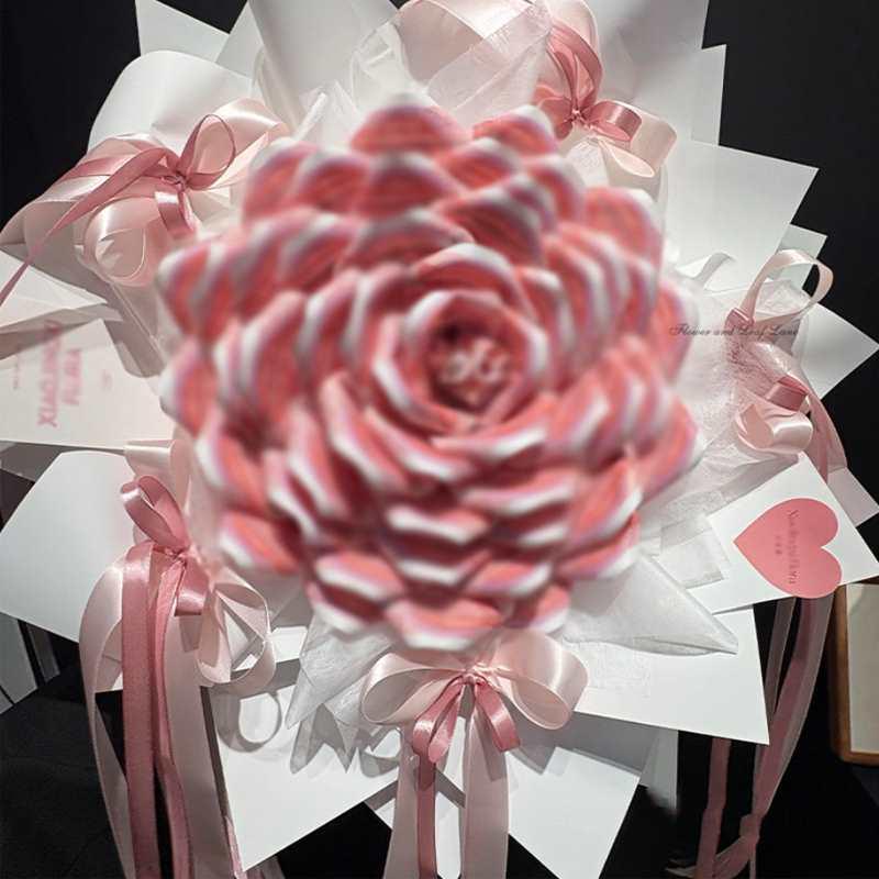 Valentine's Day Camellia Rose Bouquet DIY Kit - Perfect Birthday Gift for Girlfriend or Best Friend
