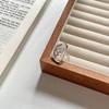 Niche Geometric Open Adjustable Ring - Minimalist Style, Polished High-End Hollow Design for Women