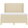 Box Spring Bed with Mattress Cream 200 x 160 cm Fabric