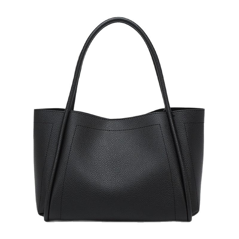 Tote Bag, Soft Leather Vegetable Basket Bag, Women's High-end Large-capacity Commuter Bag, Simple Women's Handbag