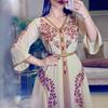 Spring Summer New Women's Sexy Chiffon Embroidered Dress with Belt
