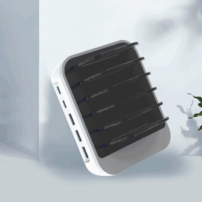 Desktop-Wall Home Fast-Charging Dock Station Charger Base for PC Tablet-Smartphone QC3.0-PD 5 Usb Multiport Hub-Splitter
