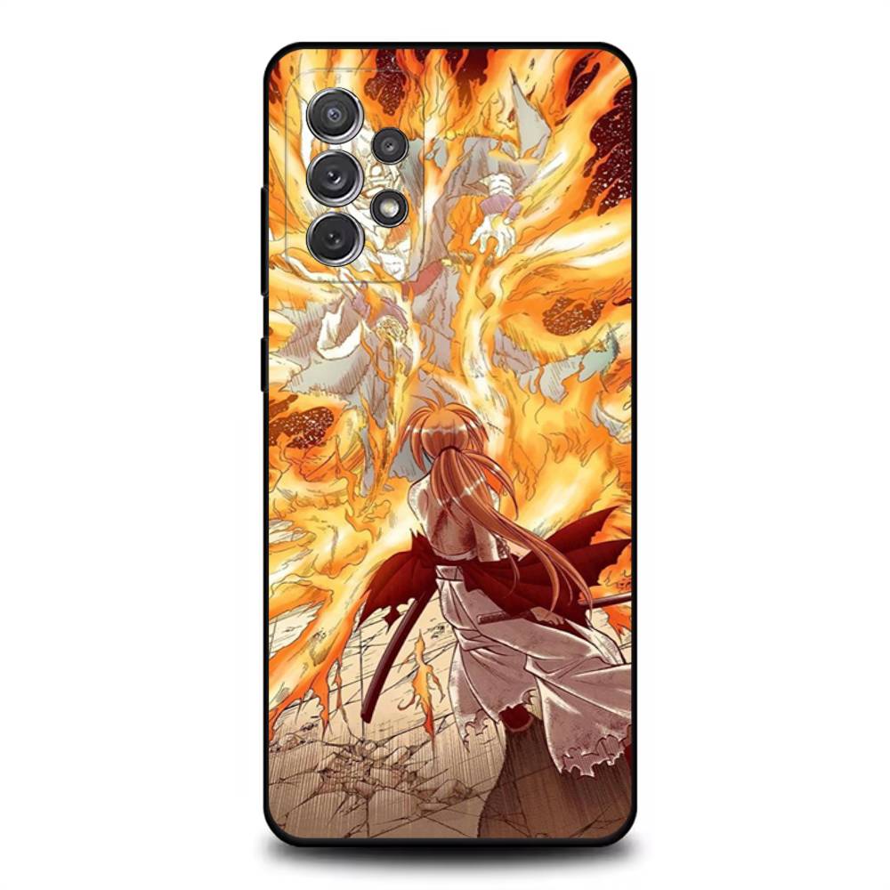 Anime R-Rurouni K-Kenshin Phone Case For Samsung S 25,24,23,22,30,21,10,9,Ultra,Plus,Lite,FE,4,5G Black Soft Case