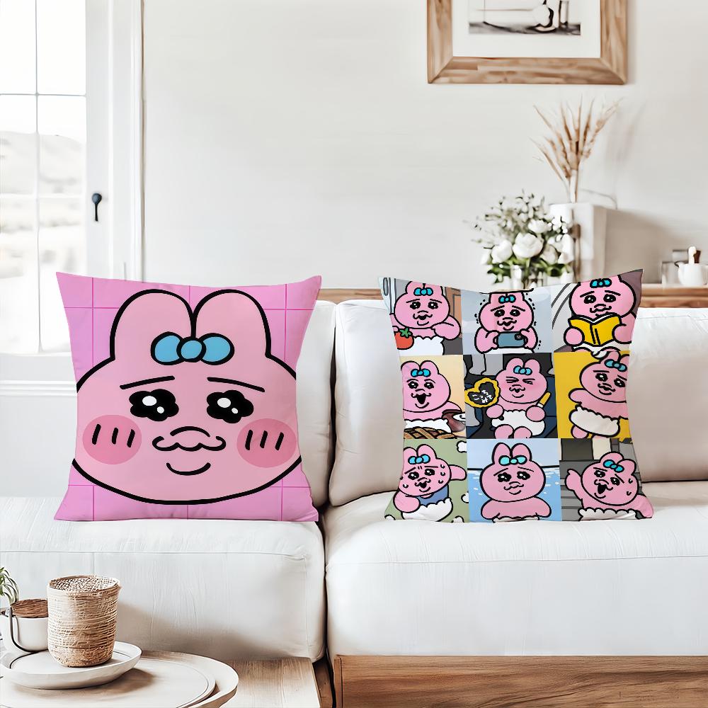 Cartoon cute O-Opan C-Chu U-Usagi Pillow Case Office Cushions Suitable For Sofa Car Bedroom Decorative Cushion Cover