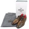 Pristine BERLUTI Leather Shoes Lapierre Prisse Khaki Leather Mens 6.5 Used