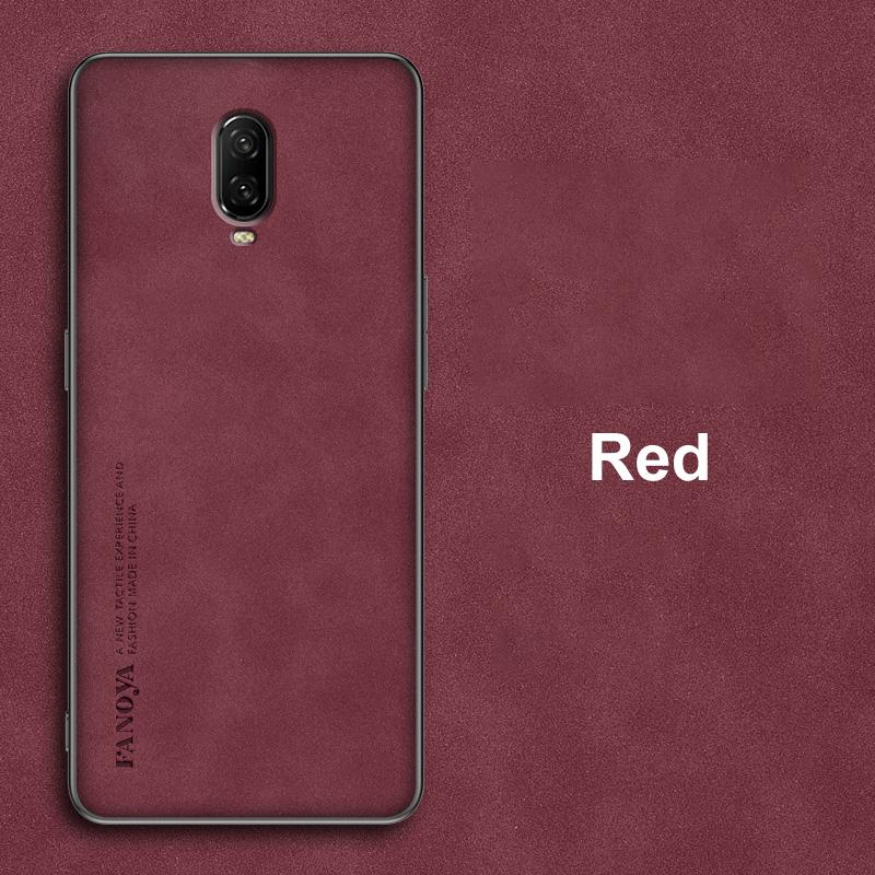 For OnePlus 6T Case Luxury PU Leather Phone Case For One Plus 6T OnePlus6T Back Cover Matte Silicone Shockproof Full Protection