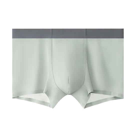 Men Boxer Underwear Mid-rise Elastic Waist U-Convex Shorts Briefs Seamless Ultra-thin Patchwork Color Panties