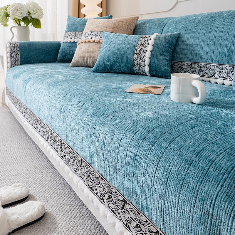 1pc Chenille Sofa Cushion, Anti-Cat Scratch,All Seasons Use, Durable, Suitable for Living Room, Bedroom, Office Decoration Sofa Protector