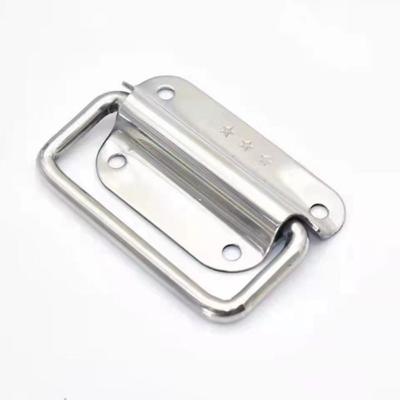 Stainless Steel Handle Cabinet Drawer Handle Folding Silver Simple Door Handle Furniture Accessories Household Wooden Box Handle