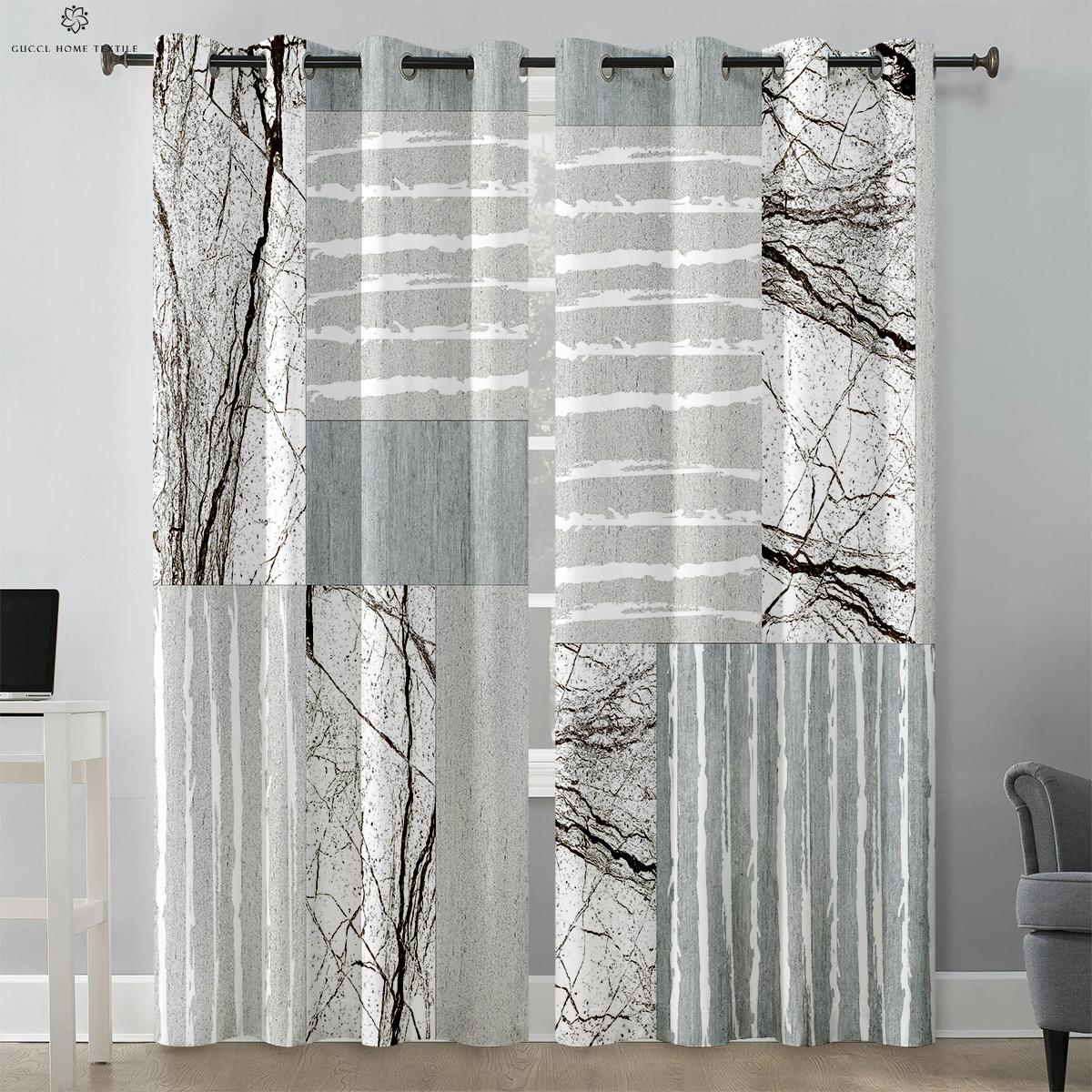 

Шторы с геометрическим узором, высокоплотные шторы, теплоизоляция, украшение окна, 2 шт. W106xH160(CM) folio&Rod pocket