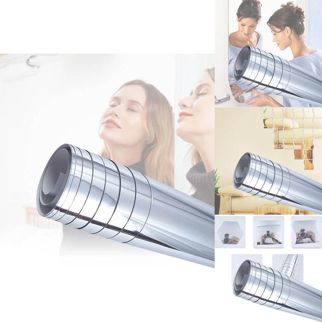 Elegant Diy Mirror Wall Sticker Waterproof Pet Material For Bathroom And Living Room