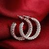 Copper Jewelry Sets Weave Mesh Pendant Necklace Earrings Stud Rings for Woman Party Wedding Gift