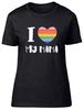 I Love My Nana Rainbow Heart Womens T-Shirt Ladies Gift Tee