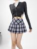 Plaid High-Waisted Pleated Skirt - 2026 Spring Arrival, Women's College Style