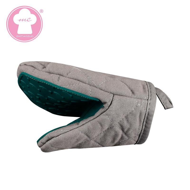

Fish Shaped Silicone Cotton Oven Gloves Heat Resistant Kitchen Baking Mitts for Microwave 1pcs зелёный