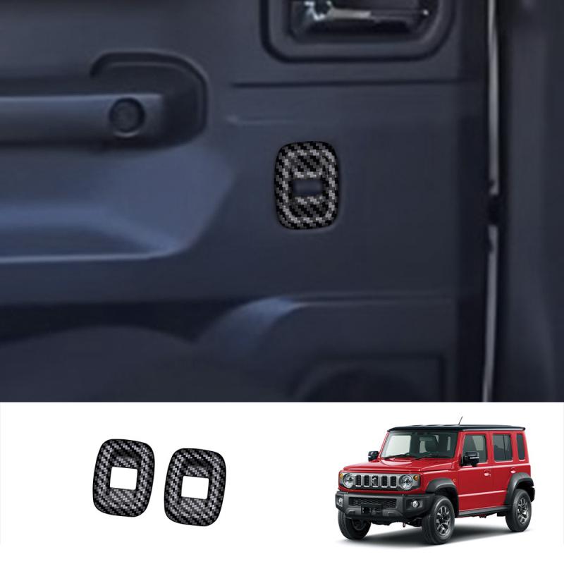LHD RHD FOR SUZUKI Jimny Nomade 2025 2026 5 door ABS Carbonfiber Rear door window button glass switch cover Interior Accessories