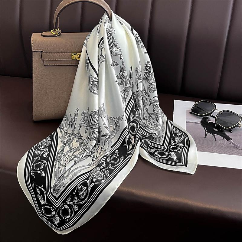 

Новый женский шарф, 70 см квадратный принтованный шифоновый шарф, шарф для улицы, маленький мягкий платок на голову