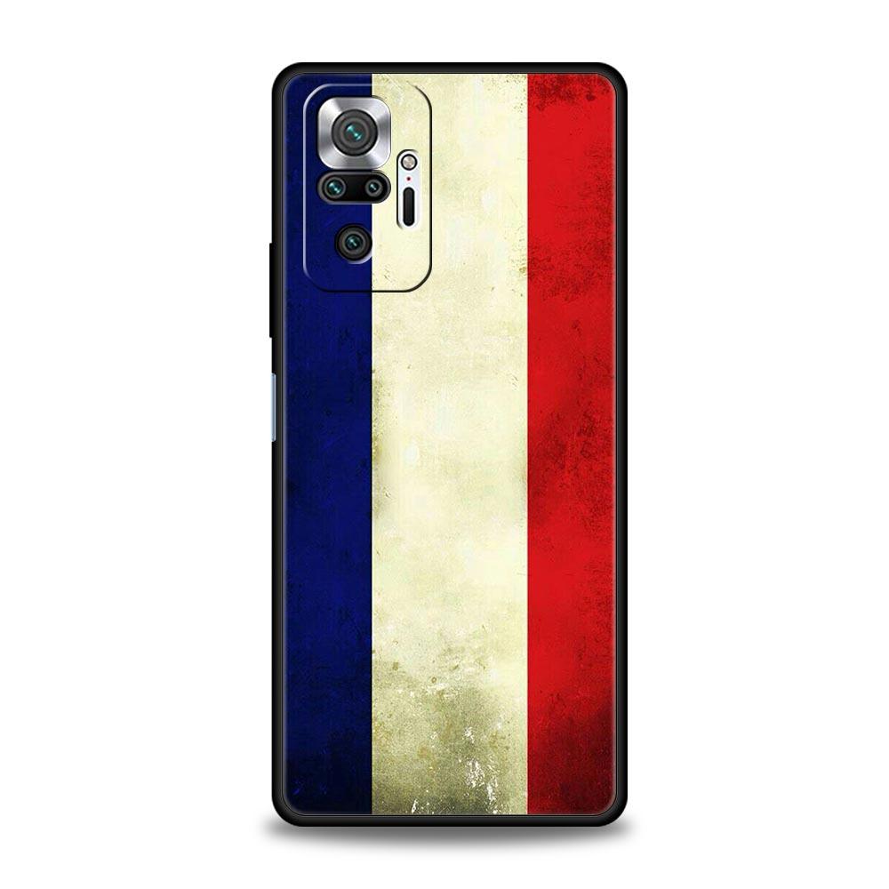 Phone Case For Xiaomi Redmi Note 12 10 11 9 8 Pro Plus 9S 7 8T 9T 9A 8A 9C K40 Gaming Soft Cover Bumper France Flag Soccer Paris