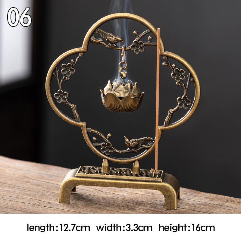 Retro Räuchergefäß Hohllegierung Hängendes Räuchergefäß Haushalt Räucherstäbchen Ornament Lotusbrenner Heim Büro Dekor Neu