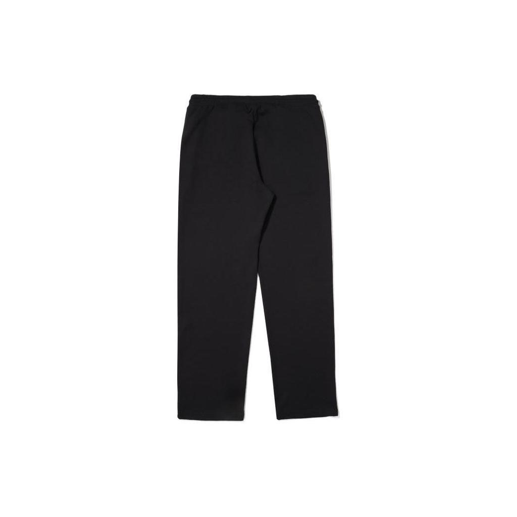 FILA Knitted Sweatpants Men's Black Moderate Straight Fit Pants FS2FPF1101X-BLK