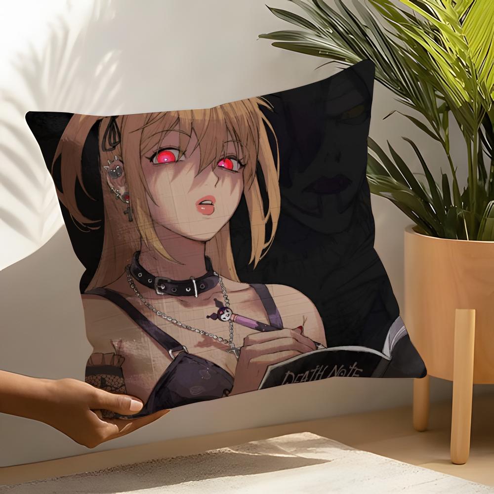 Death Note Pillow Case Linen Cushion Covers For Decorative Sofa Home Pillows Case Car Chair Pillows Cases